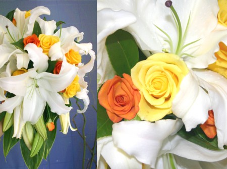 bright tear-drop bouquet