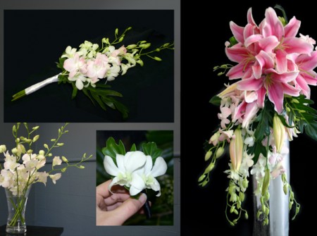 lily and orchid bouquets