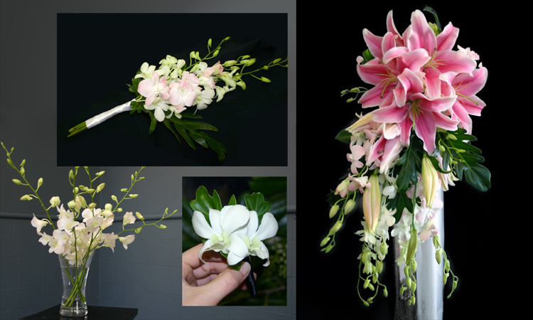 lily and orchid bouquets