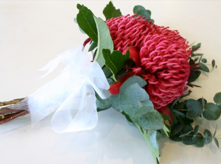 warratah wedding bouquet
