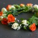 cute hair circlet with miniature roses