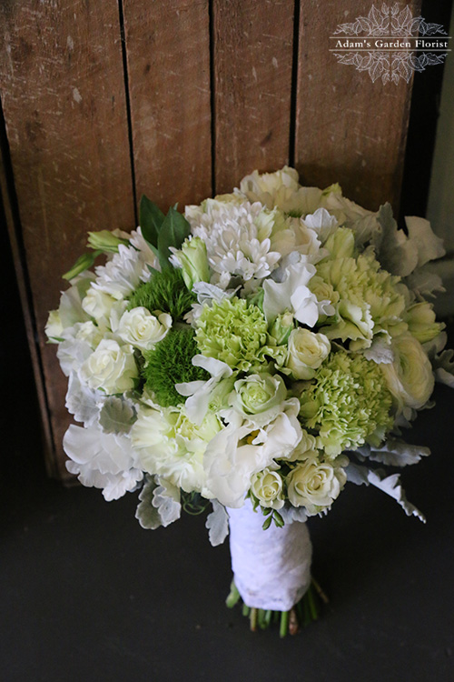 bridal bouquet gold coast florist parkwood white green lace