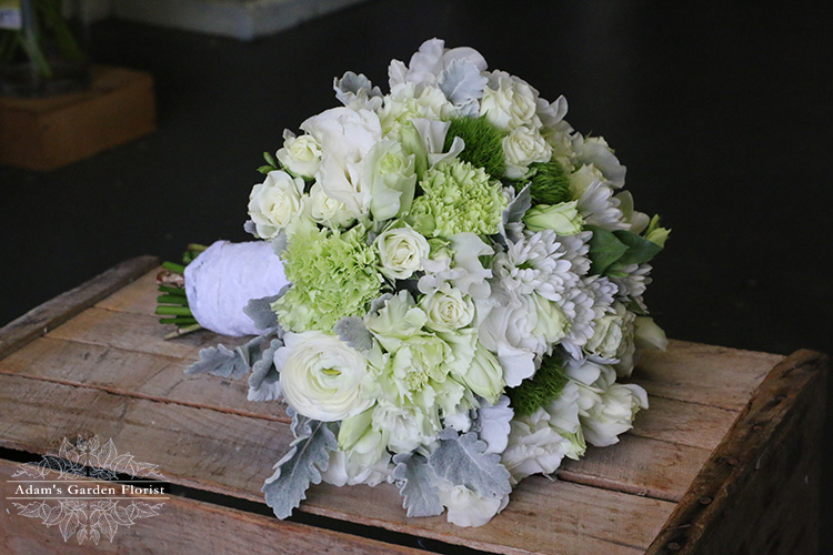 white green and grey wedding gold coast florist