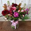 bouquet in a vase, pink and red blooms. Gold Coast delivery