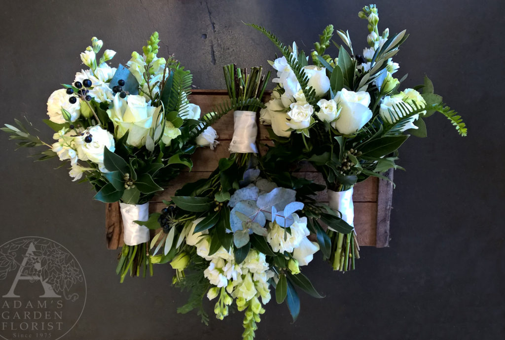 White and green wedding flowers gold coast