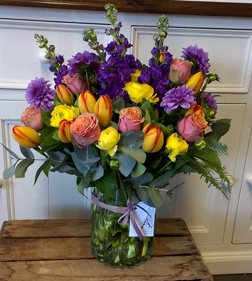 Spring Flowers  in a Vase  Adam s Garden Florist