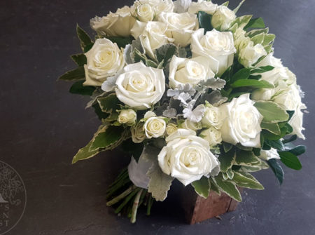 White rose wedding bouquet Gold Coast