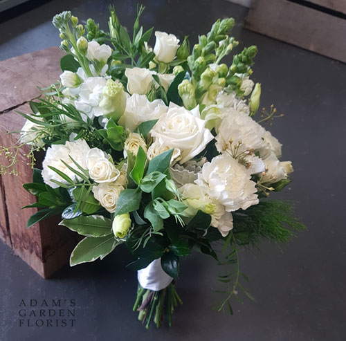 seasonal white flower bridal posy Gold Coast