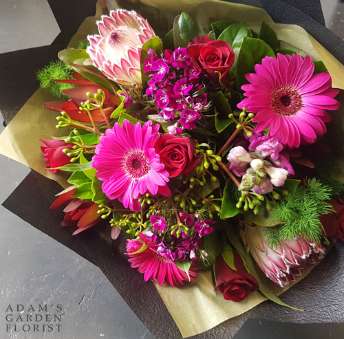 red and pink bouquet Gold Coast florist