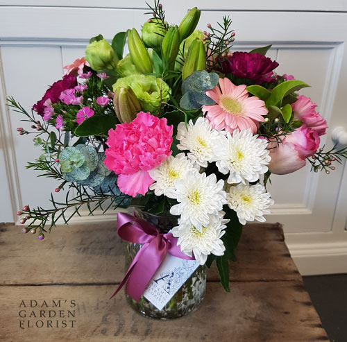 bouquet in a vase cheerful pretty