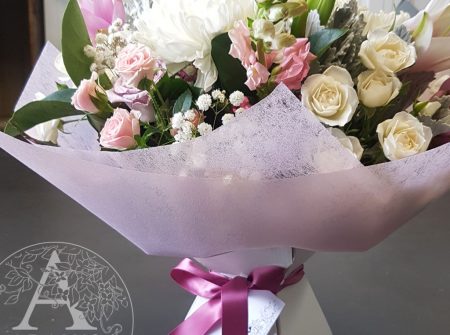 Pretty-Bouquet in cardboard vase for Southport delivery