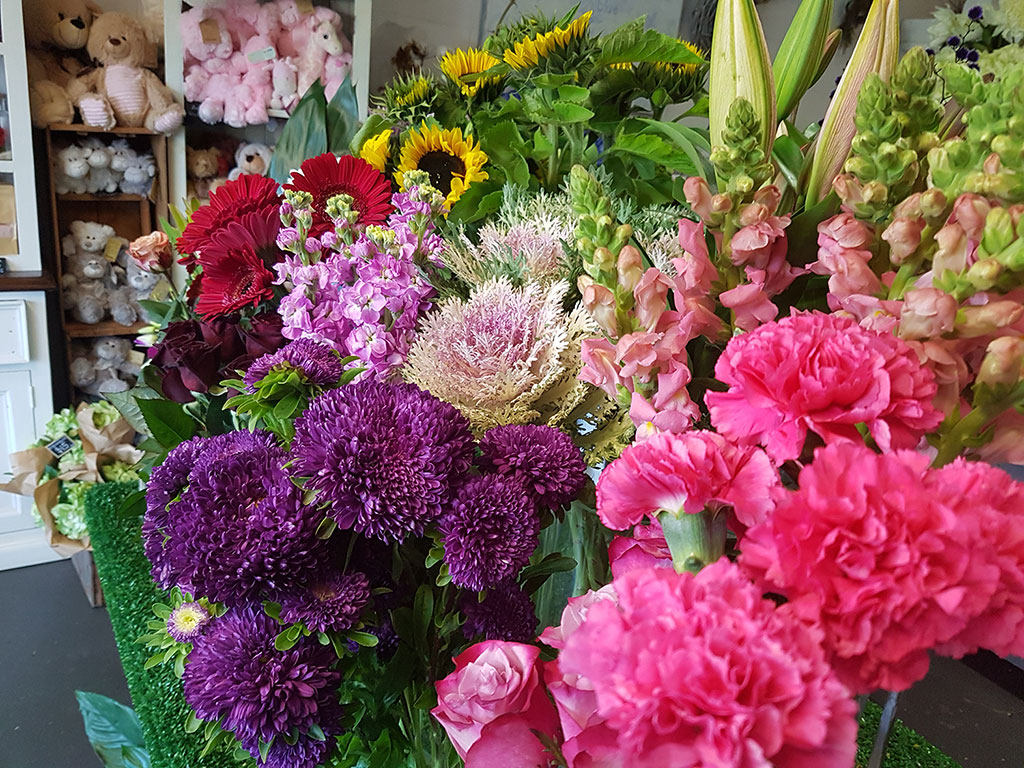 Adam's Garden Florist Gold Coast shop flower display